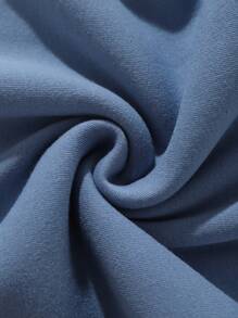 SHEIN EZwear 素色落肩內襯運動衫