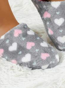 Fall/Winter Casual Home Slippers, Women's Fashionable Indoor Slippers, Bedroom Slippers For Women,Fluffy Slippers - Grey - View 7
