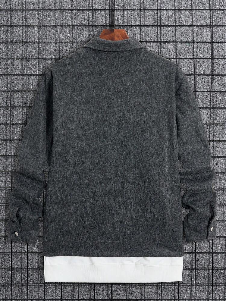 Men Flap Pocket Jacket