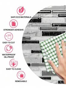 ملصق جداري ذاتي الالتصاق ثلاثي الأبعاد مقاوم للماء ورديات PVC بخطوط رخامية و حجم عالمي (قطعة واحدة)