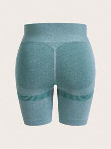 SHEIN Velisys 大碼2入組寬腰帶交叉腰騎行褲 - 彩色 - 查看 6