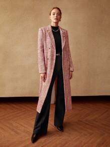 MOTF PREMIUM ROSETTE TWEED COAT - Pink - View 4