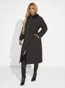 SHEIN SXY Abrigo acolchado con cremallera