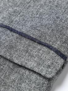 Manfinity Mode Men 1pc Lapel Collar Single Breasted Blazer - Grey - View 5