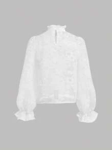 SHEIN 青少年女孩小熊印花荷葉邊背帶裙&印花網紗上衣 - 彩色 - 查看 4