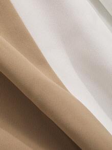 DAZY Two Tone Plicated Detail Shirt Dress - Khaki - View 7