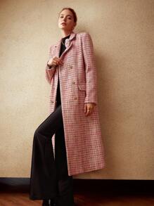 MOTF PREMIUM ROSETTE TWEED COAT - Pink - View 7