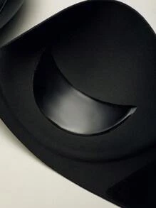 Solid Self Adhesive Strapless Bra - Black - View 3