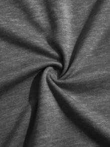 SHEIN Essnce Moon & Floral Print Tee - Dark Grey - View 5