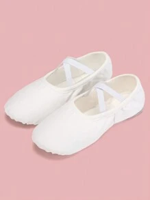 女孩芭蕾舞鞋,柔軟鞋底芭蕾舞平底鞋舞蹈拖鞋