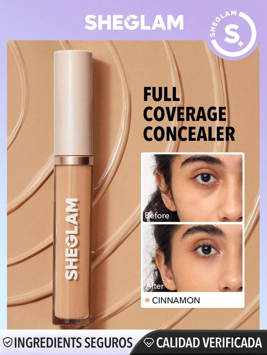 SHEGLAM Newly Reformulated - 12-Hr corrector de cobertura total - Cinnamon - Cinnamon - Ver 1