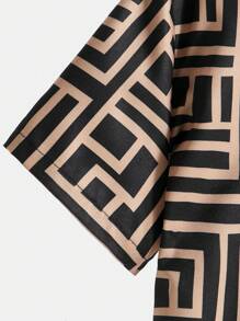 SHEIN 青少年男生夏季休閒全印花短袖襯衫 - 彩色 - 查看 3