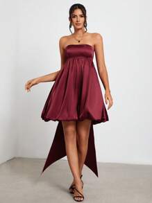 ABIGAIL WILLIS CAMERON Solid Tube Mini Dress - Red - View 1