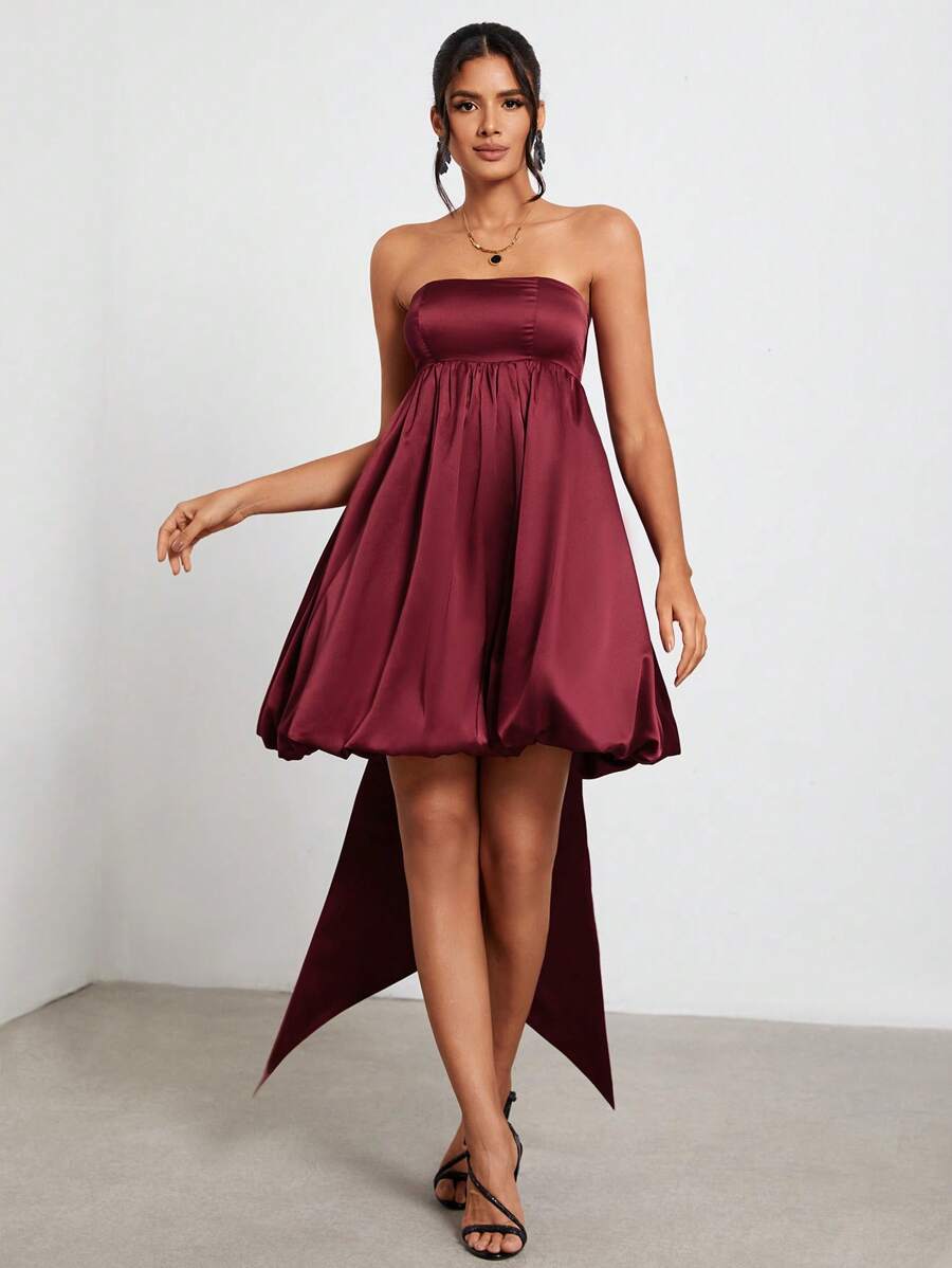 ABIGAIL WILLIS CAMERON Solid Tube Mini Dress - Red - View 1