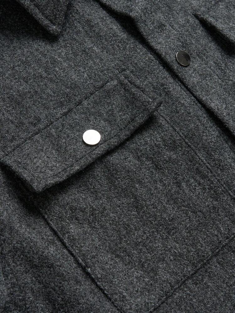 Men Flap Pocket Jacket