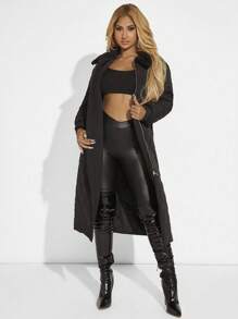SHEIN SXY Abrigo acolchado con cremallera