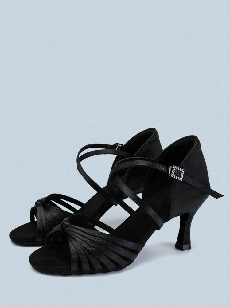 Women Latin Dance Shoes Black Dancing High Heel Sandals Salsa Ballroom Dance Shoes for Sale Australia New Collection Online SHEIN Australia