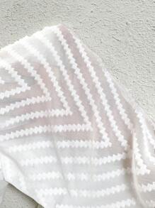 SHEIN Frenchy Notched Neck Flare Sleeve Blouse - White - View 6