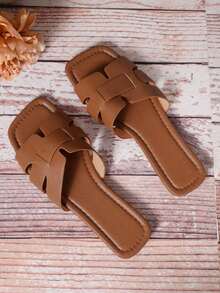 Dép phẳng - màu nâu - Xem 3