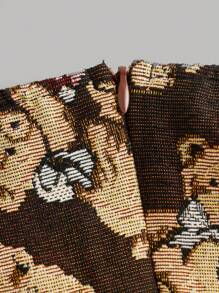 SHEIN 青少年女孩小熊印花荷葉邊背帶裙&印花網紗上衣 - 彩色 - 查看 8