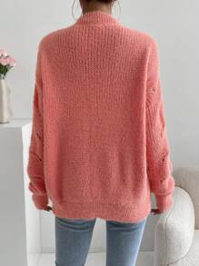 RueChic Cardigan mit Drop Shoulder Knopf vorne,