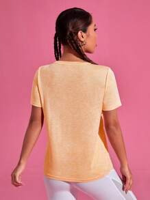 Sport T-Shirt mit Buchstaben Grafik,