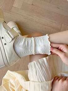 ROMWE Random 3pairs Women Crew Socks - Beige - View 4