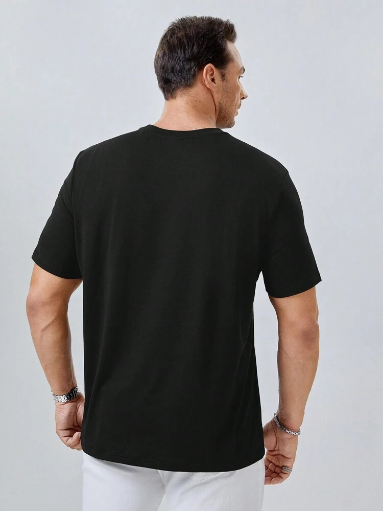 Men Plus Slogan Graphic Tee