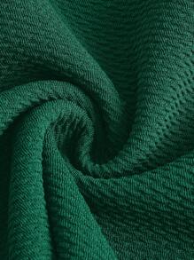 SHEIN MOD 素色腰帶喇叭半身裙 - 綠色 - 查看 3