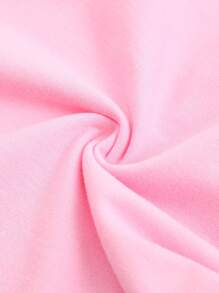 SHEIN EZwear Shorts deportivos con estampado de letra con cordón delantero - Rosa - Ver 4