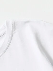 ROMWE MEN Street Life Men Slogan & Skull Print Tee - White - View 5