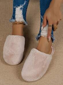 Mùa Xuân Mùa thu Thoải mái Đáy mềm Chóp giầy hình vuông Dép đi trong nhà , Đúng mốt Giải trí Dép đi trong nhà - Bụi hồng - Xem 3