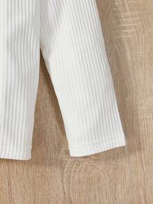 SHEIN Young Girl Plaid Print Dress & Tee - Khaki - View 4