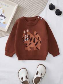 Baby Boy Cartoon Pattern Sweater - Multicolor - View 1