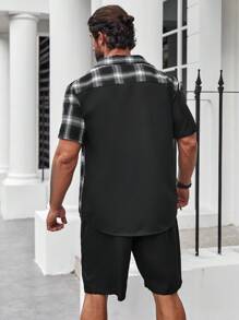 Manfinity Homme Men Plus Plaid Print Shirt - Black - View 2