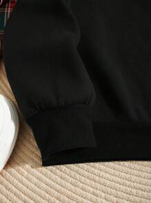 Nam In Giáng sinh Lót nhiệt Áo nỉ - màu đen - Xem 4