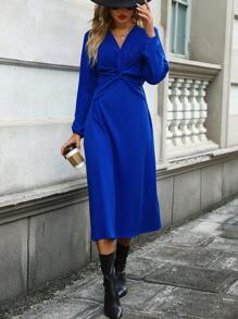 Chiquease 女士連衣裙 - 寶藍色 - 查看 4