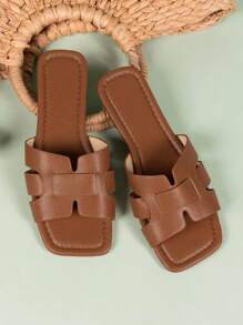 Dép phẳng - màu nâu - Xem 4