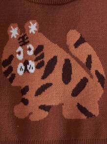 Baby Boy Cartoon Pattern Sweater - Multicolor - View 6