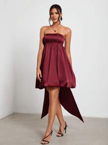 ABIGAIL WILLIS CAMERON Solid Tube Mini Dress - Red - View 3