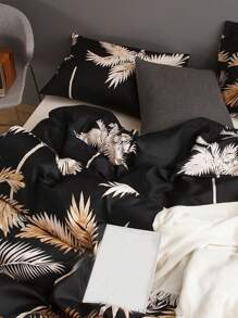 Floral Bedding Set Palm Leaf Duvet Cover Set Tropical Palm Tree Printed Twin Queen King Size  Farmhouse Bedding Set 3 Pcs Super Soft Breathable Microfiber Duvet Cover  1 Duvet Cover With Zipper 2 Pillowcases No Comforter Gifts For Women&Men - Multicolor - View 2