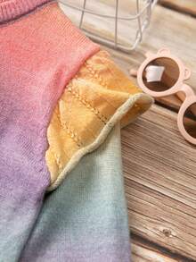 SHEIN 女小童漸層荷葉邊套頭毛衣 - 彩色 - 查看 5