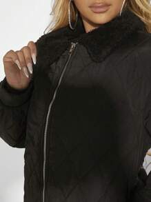SHEIN SXY Abrigo acolchado con cremallera