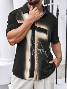 Manfinity LEGND Men Plus Figure Graphic Shirt