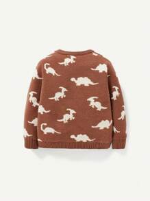 Baby Girl Dinosaur Pattern Sweater & Knit Pants