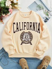 Áo Len Con gái Lá thư Giải trí - Màu be - Xem 1