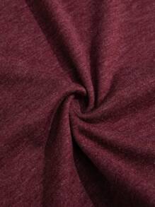 INAWLY 月亮&印花T恤 - 紫紅色 - 查看 4