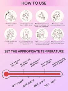 JMMO 直发器，直发器平板夹和卷发器二合一，适合所有发型，直发器卷发器二合一美发造型工具，13 档可调温度和温度记忆，1 小时自动关闭持久造型，适合男女沙龙使用，美容和个人护理必备工具 - 美国插头 - 白色 - 查看 4