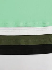 SHEIN Unity Áo ba lỗ ngắn cổ tròn ôm sát màu trơn đơn giản dành cho nữ, mùa hè - Nhiều màu - Xem 4