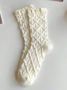 ROMWE Random 3pairs Women Crew Socks - Beige - View 3